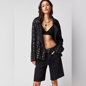 Free People Chelsea Coin Jacket in Black